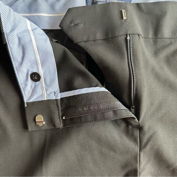 Lands’ End Trouser Pant Wide Leg Mid-Rise Stretch Black 18P Petite Classic Work - Picture 5 of 14